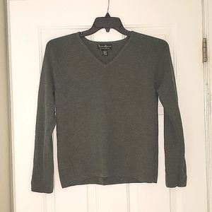 Mercer & Madison 100% Italian Merino Wool Sweater Pullover Olive Green L